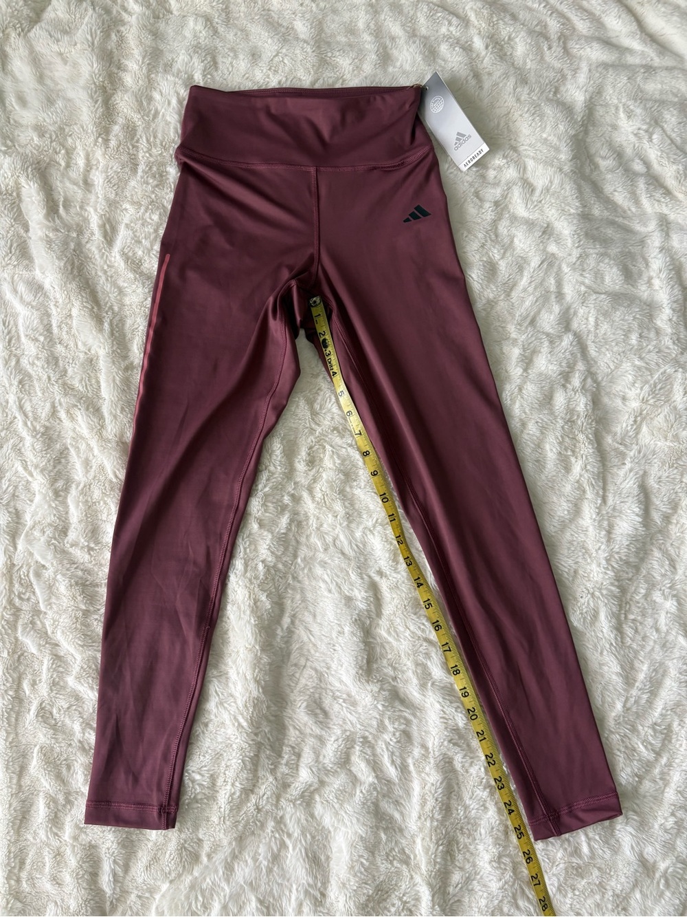 NWT Adidas Women's Yoga Tights Training Leggings Quiet Crimson Size S